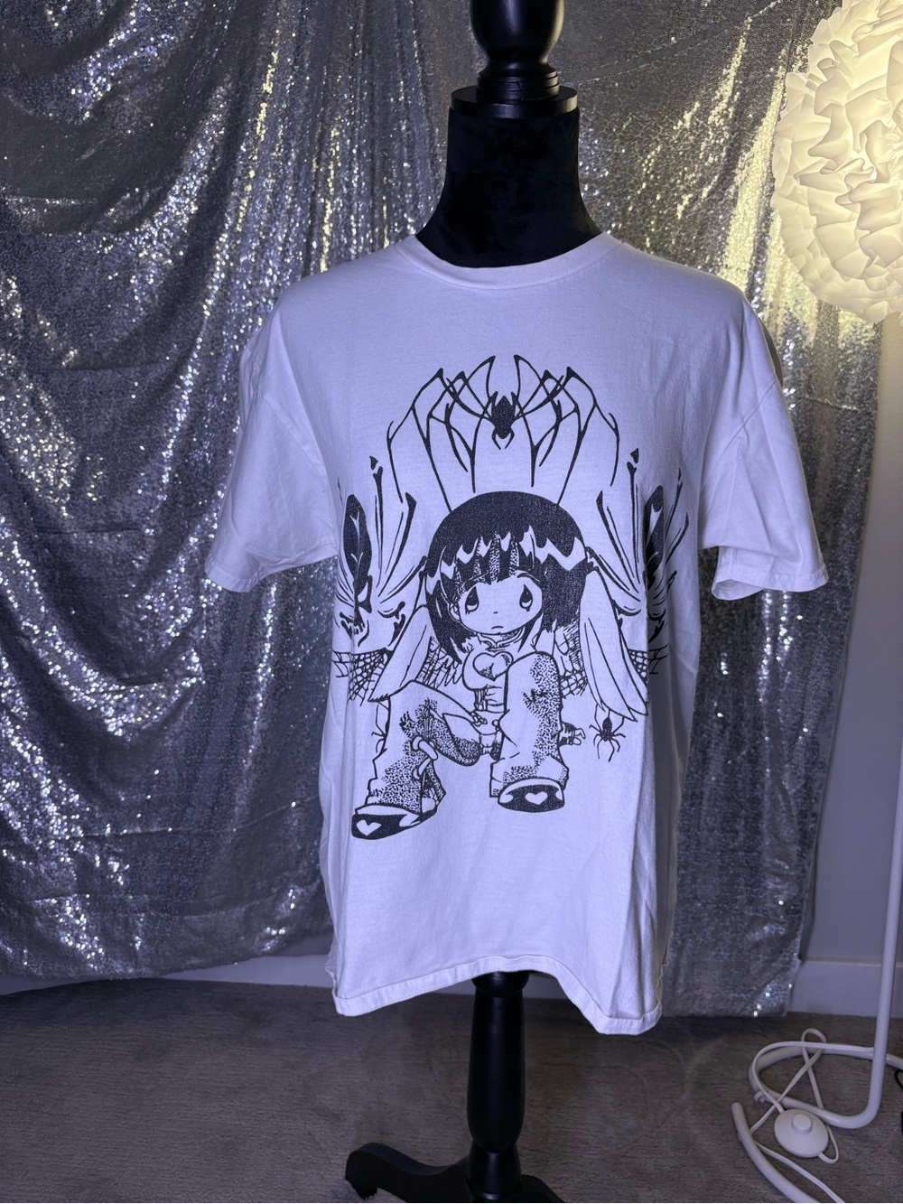 Angel Chibi Girl Goth Tee 🖤